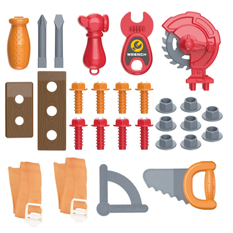 36 PCS  Hot 3 in 1   backpack  Selling Kids Home Educational Construction Repair Box Toy Tool Play Set