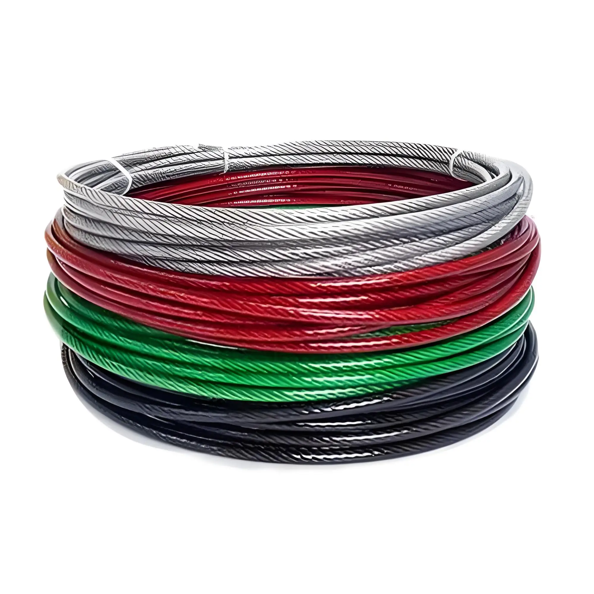 Wholesale High Quality 7X19 Solid Hard Wear-Resistant Pvc Coated Steel Wire Rope