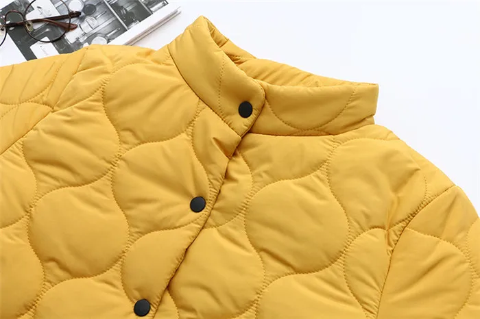 
Large Size Women Cotton Padded Parkas 2021 Fashion Winter Stand up Collar Single breasted Jackets Thick Warm Coat 