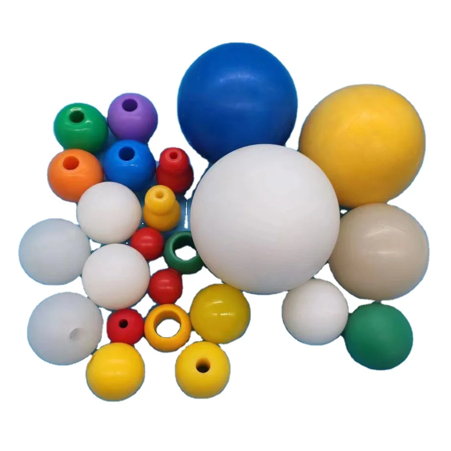 Custom PP solid ball band -hole plastic ball climbing rope color floating ball