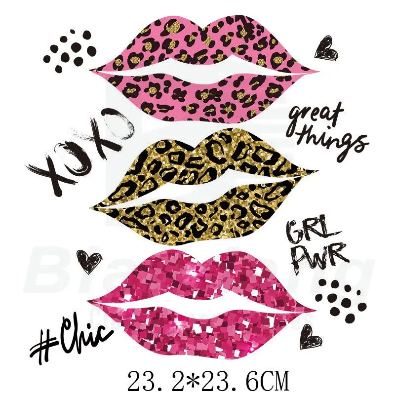 Beautiful Lips Printed DTF Heat Transfer Vinyl for T-shirt Custom Colorful Iron on Transfer Vinyl Print
