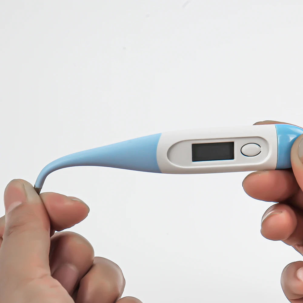 high quality digital thermometer with stainless probe with flexible or rigid probe with fast shipping