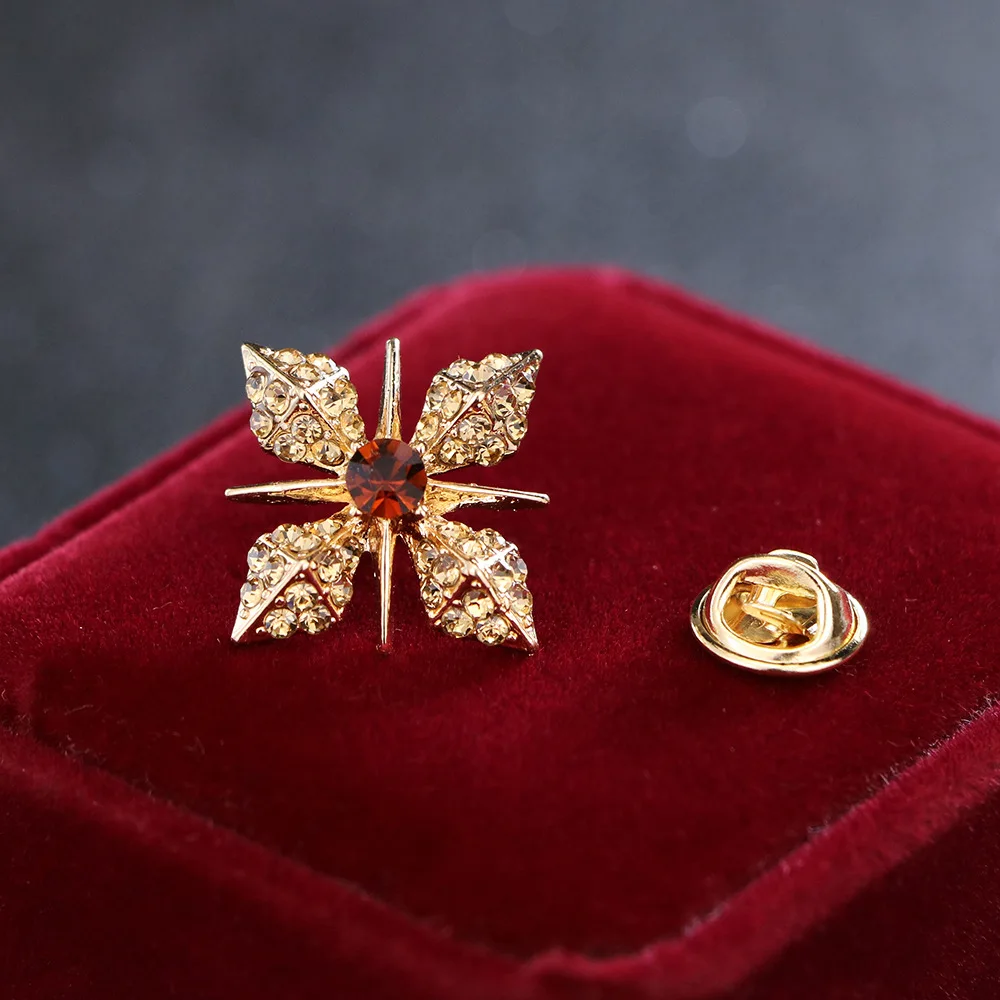 Fashion trend aristocratic temperament diamond brooch buckle shirt brooch for men and women