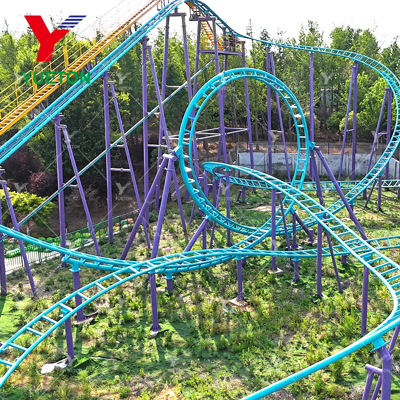CE Certified Adult Kids Amusement Park Rides Equipment 1 Loop Thrill Manege Train Roller Coaster For Sale