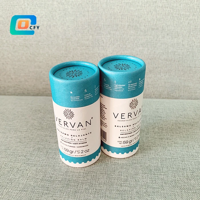 100% biodegradable 0.3 0.5 1 1.5 2 2.5OZ lip balms grease-proof sure deodorant push up tube cosmetic paper tubes lip gloss tube