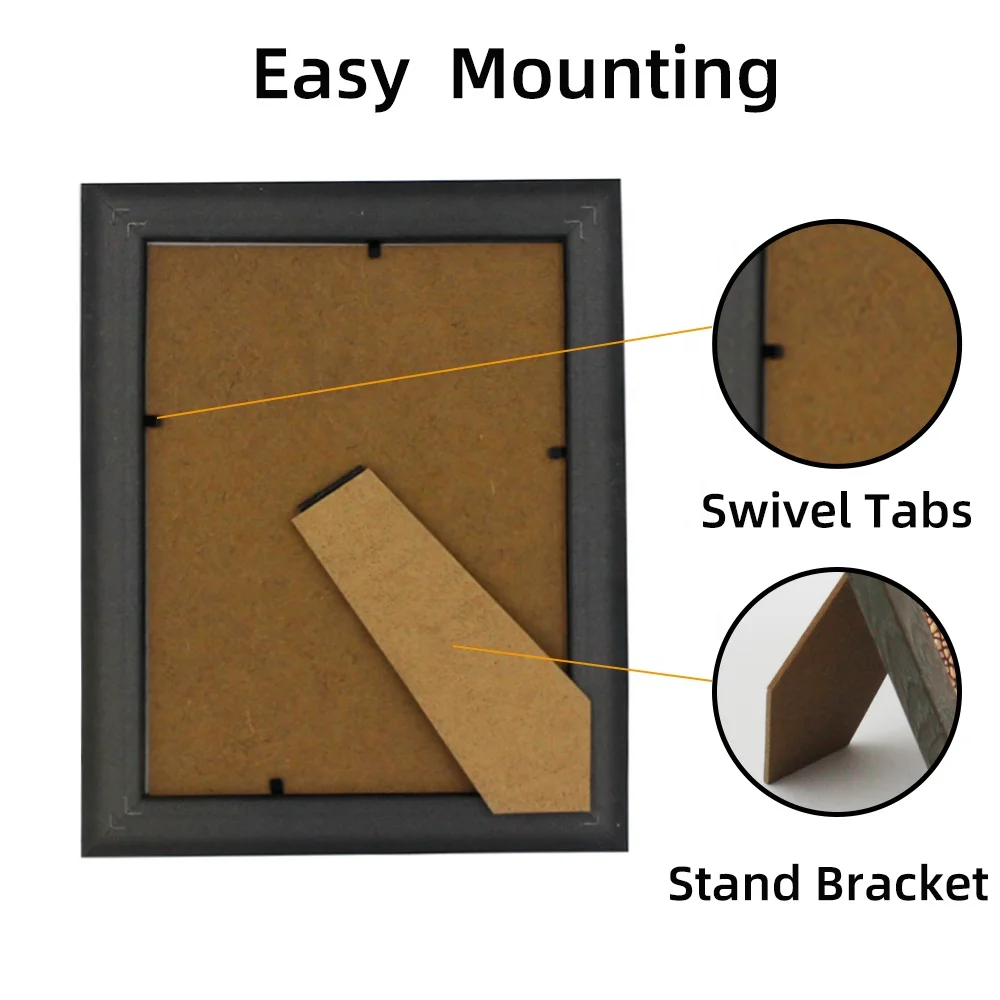 New Design 5x7 6x8 8x10  inches Retro Photo Frame Plastic Picture Frame For Home Decor