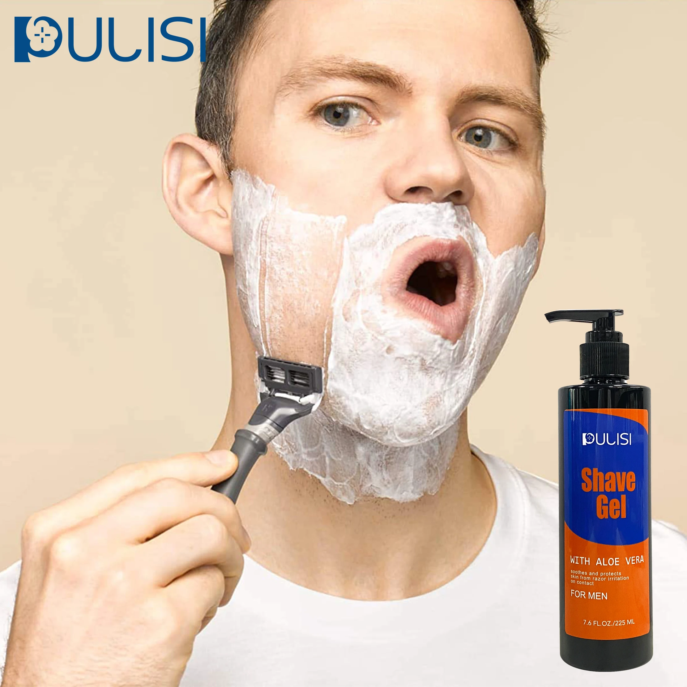 OEM Customized Shaving Cream Private Label Natural Smooth Sensitive Skin Mens shave gel
