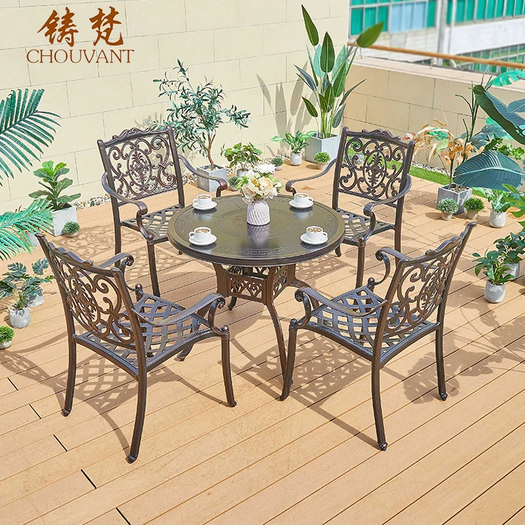 Wholesale High Quality Hotel Garden Aluminum Round Tea Table Furniture Outdoor Rest Coffee Tables