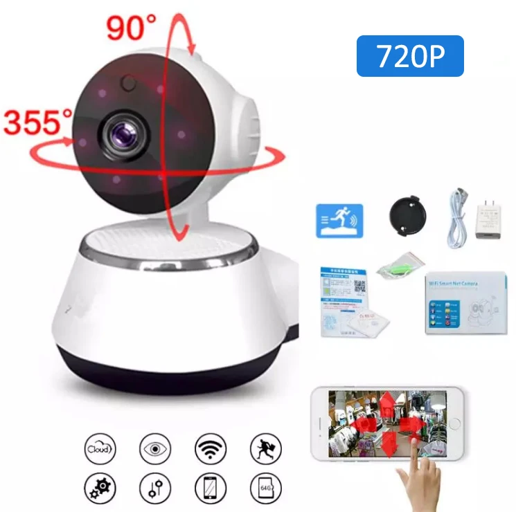 2022 новая HD 720P V380 Wi-Fi сетевая интеллектуальная мини-камера видеонаблюдения с дистанционным