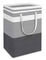 Wholesale Durable waterproof Oxford Fabric Portable Collapsible Folding Clothes Bin Hamper Large Laundry Basket with Grip