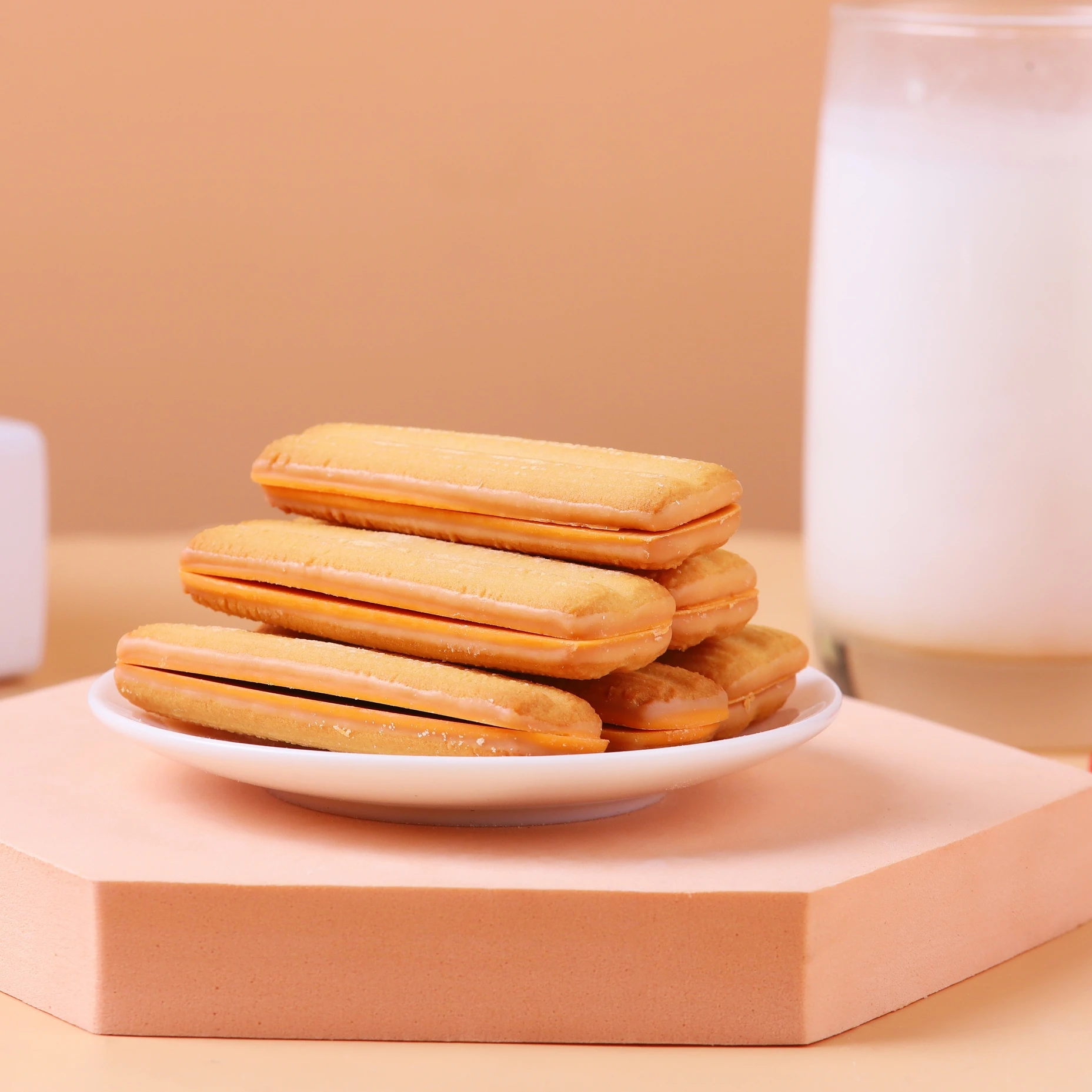 Angelhere brand sandwich cream filled shortbread cookie biscuits 70g