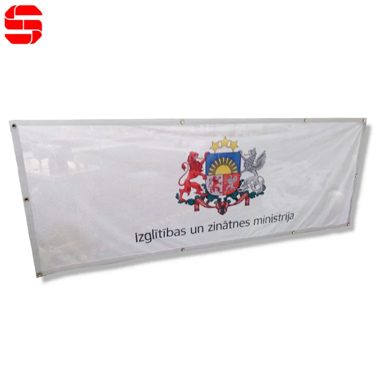Custom banner Outdoor Activity Windproof Mesh Fabric Sublimation print Banner for Promotion Construction Fence printed banner