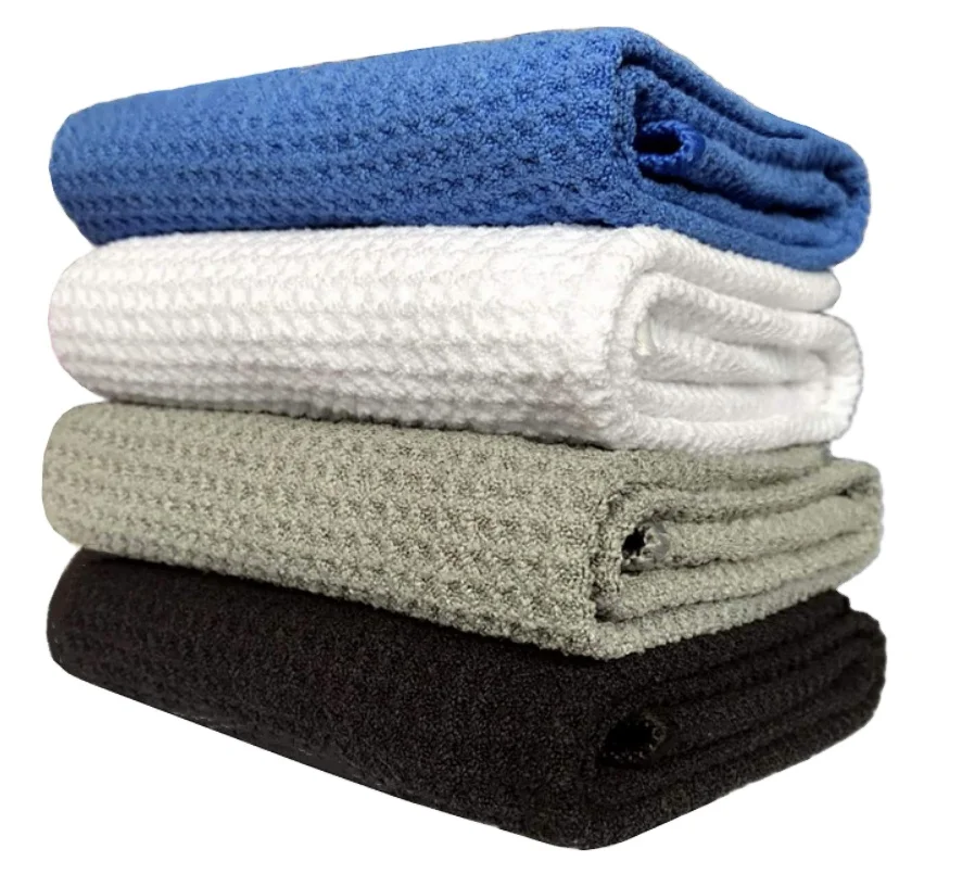 Microfiber Waffle Towel Multipurpose Disposable Polyester Square Knitted Sport and Household Towel