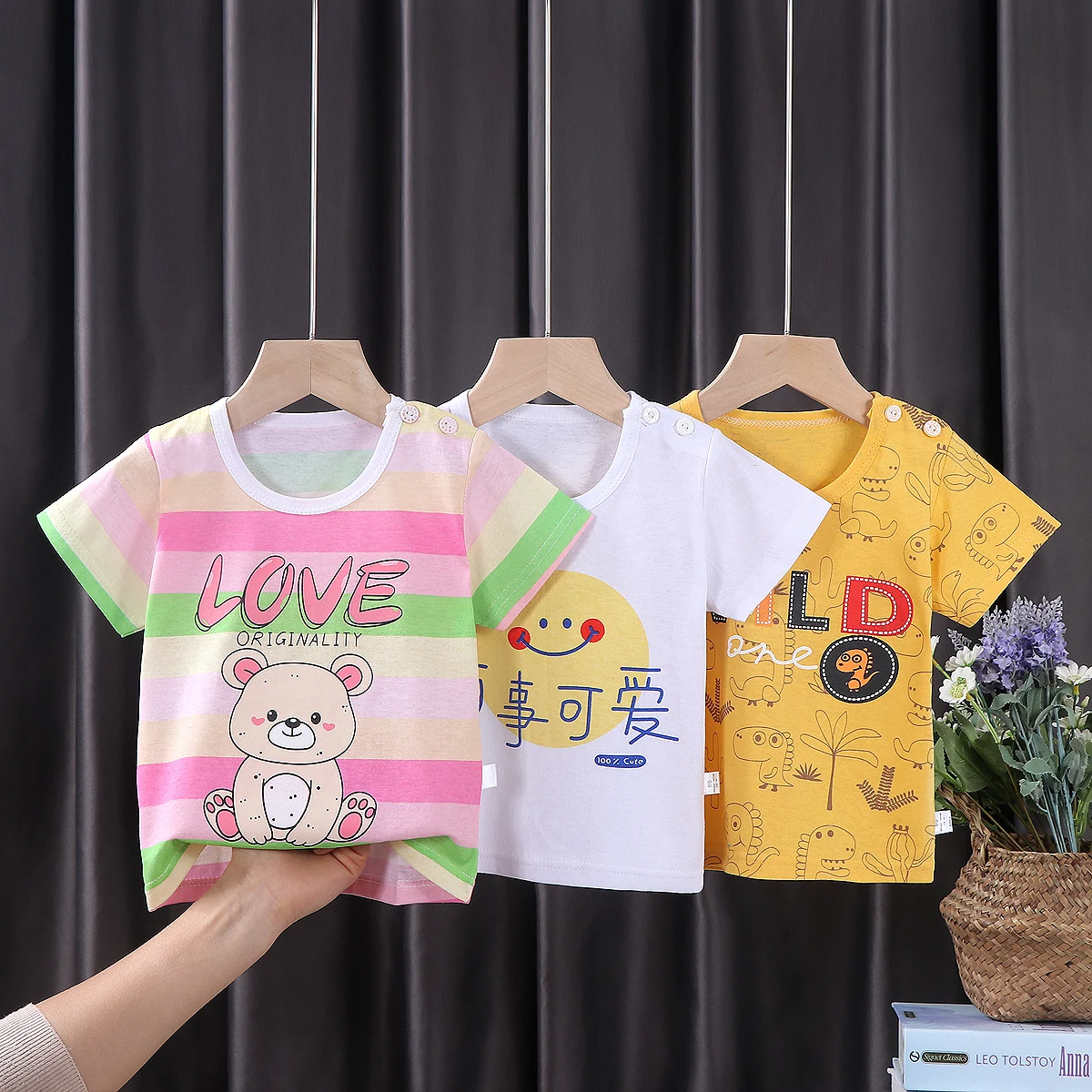 Wholesale  kids t-shirts cotton summer Cartoon boys and Girls t-shirts Soft Casual Custom Print