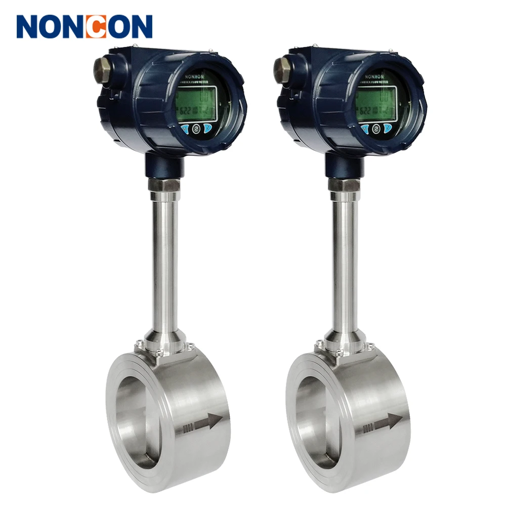 DN100 n2 air gas flow meter lpg compressed air vortex boiler steam flowmeter price