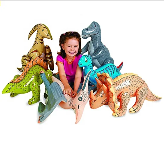 Jet Creations 51 inch Inflatable Plush  , Dinosaur World Jurassic Room Decor Party Favors Decorations