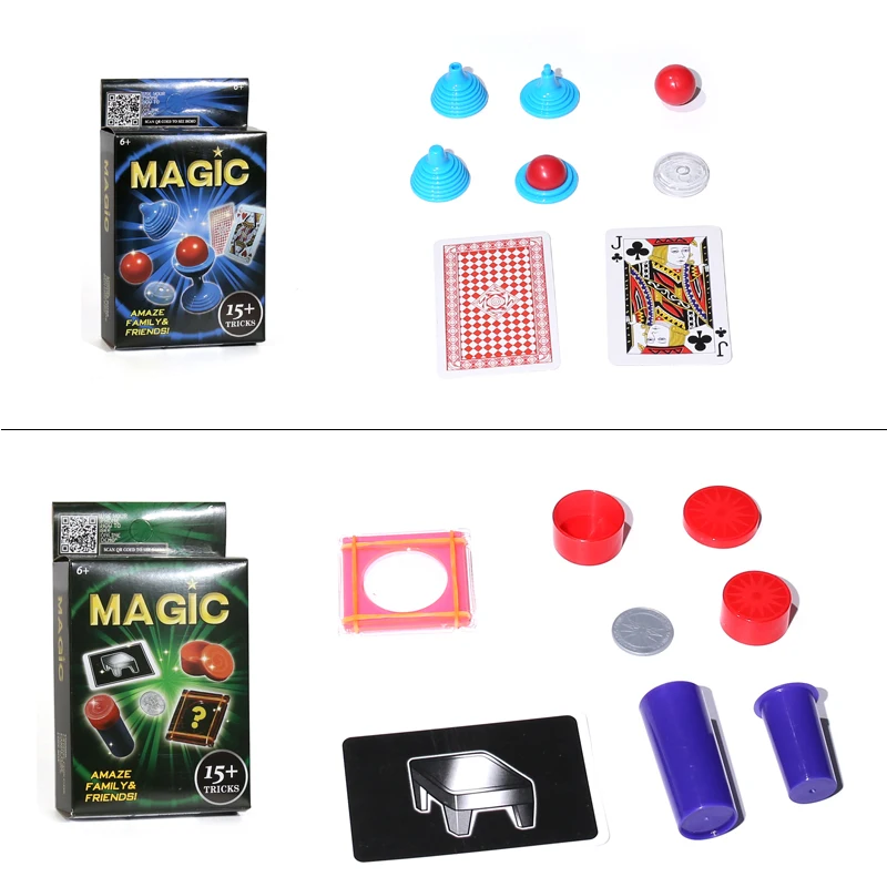 plastic toys magic set magic kit for kids toy for children including 15 classic tricks easy to play magic best gift for boy girl
