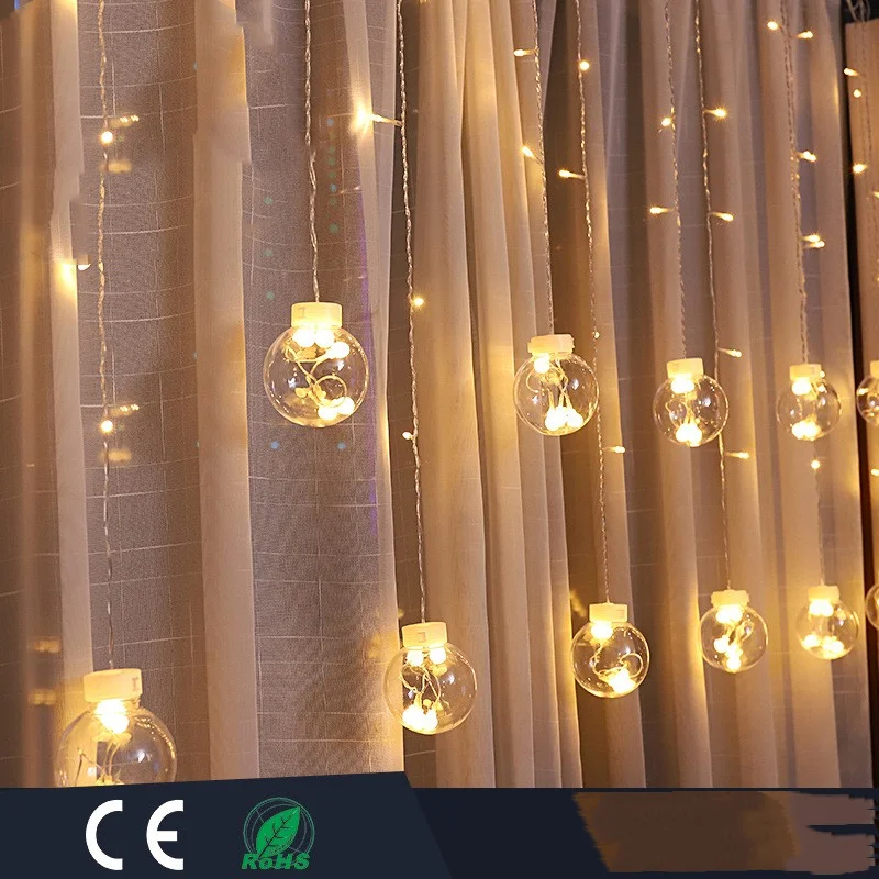 50meters 500 Light USB Remote Control Curtain Light String Waterproof Copper Wire LED Light String