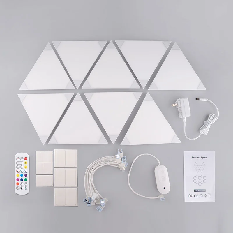 Smart Triangle Lights Panels LED Light Panel Smart Control Game Sync RGB Voice Control Triangle Wall Light