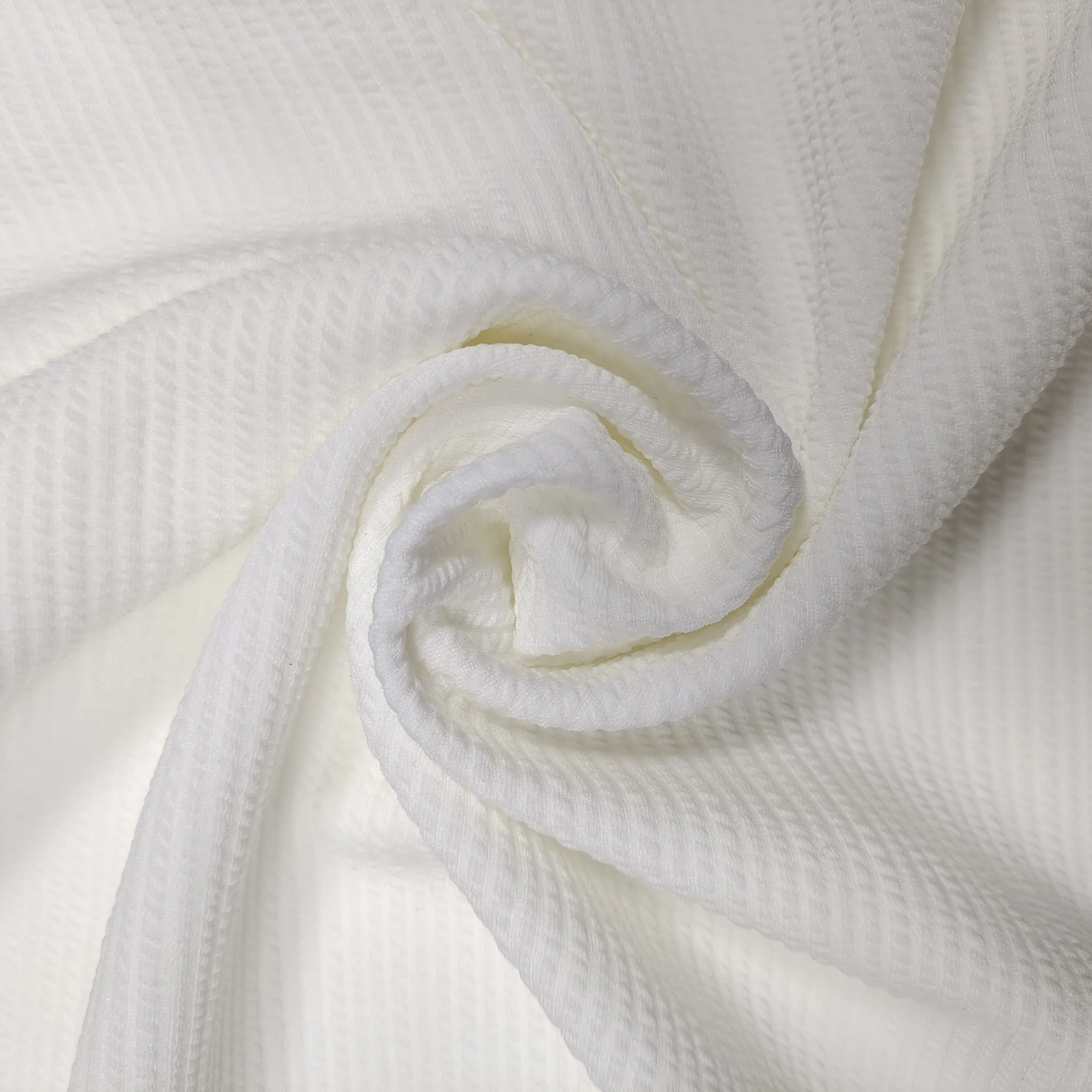 93% polyester 7% spandex 4 way stretch jacquard jersey thermal sweater fabric