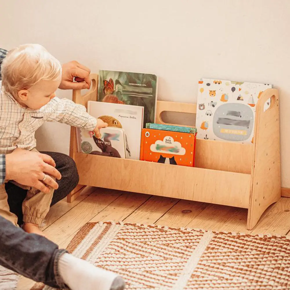 furniture kids bookshelf wooden bookcase children montessori book storage librero kids bookcase