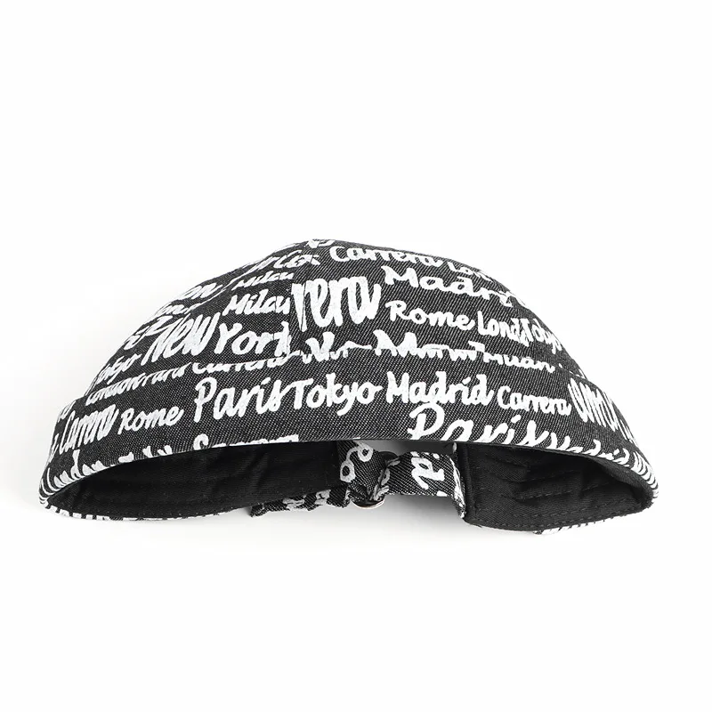 European and American new printed graffiti letters skullcap hat men street fashion hip hop watermelon round beanie hat