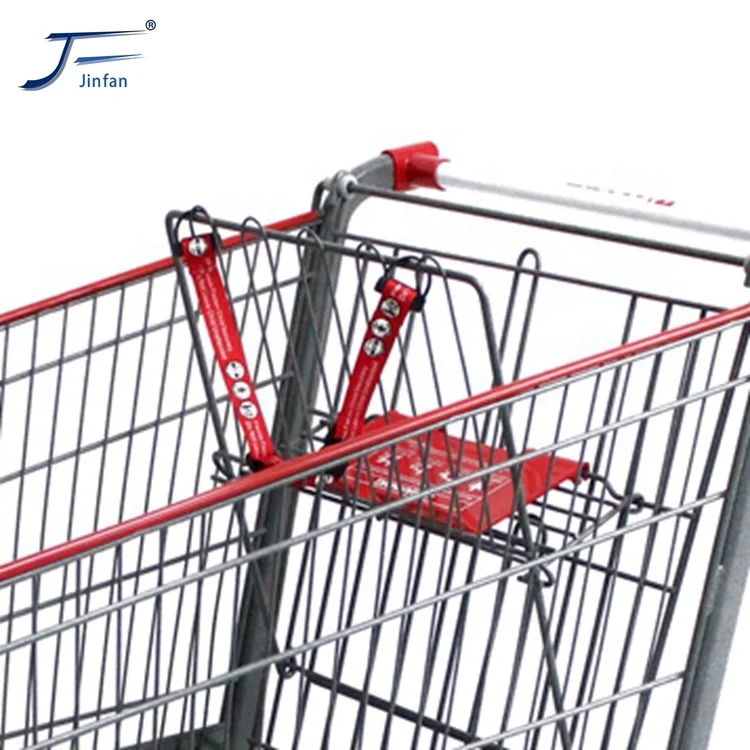American supermarket shopping cart safety belt fasten child securely