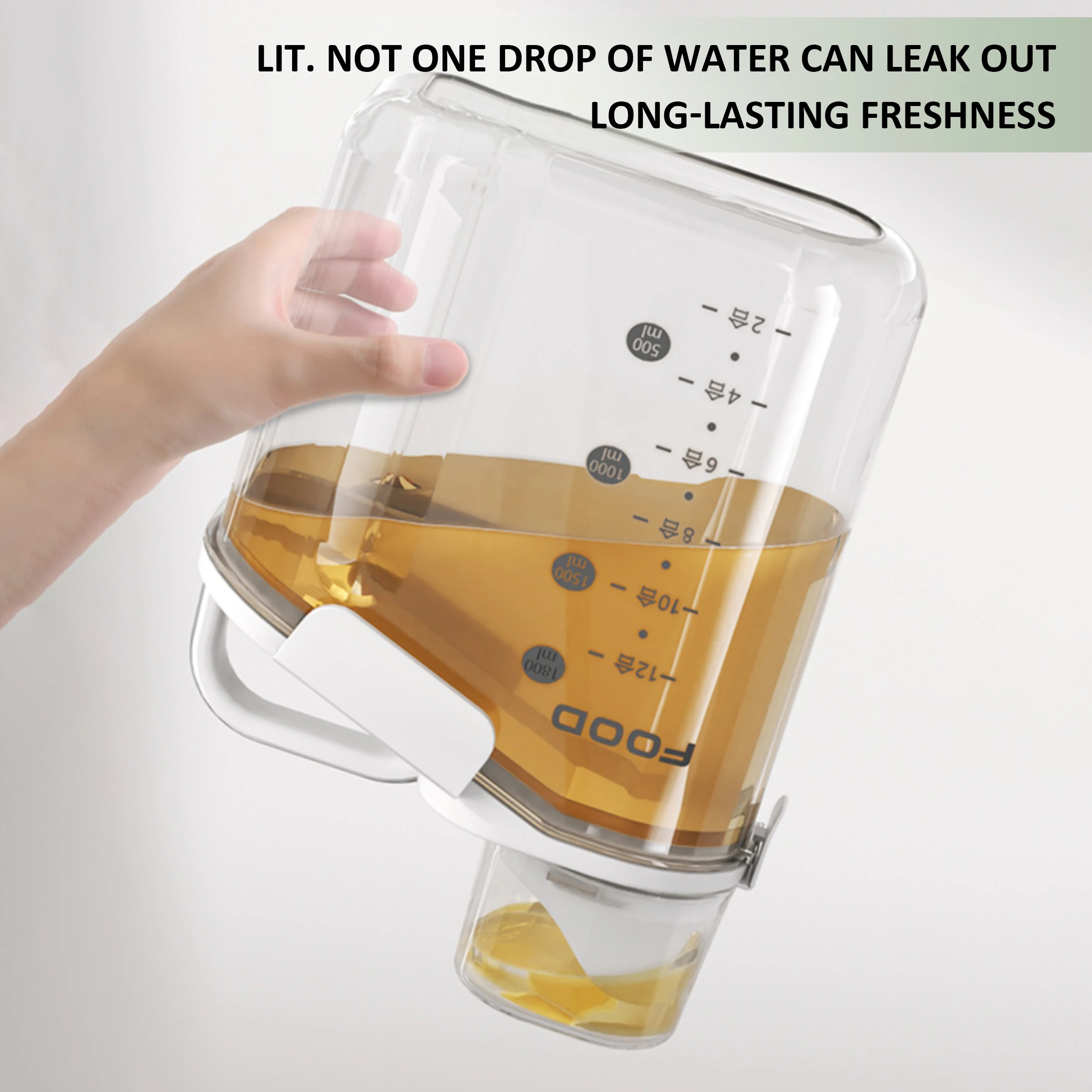 Hot Products Plastic Bulk Food Storage Container Grain Transparent Tank Rice Barrel Cereal Dispenser with silicone sealing ring