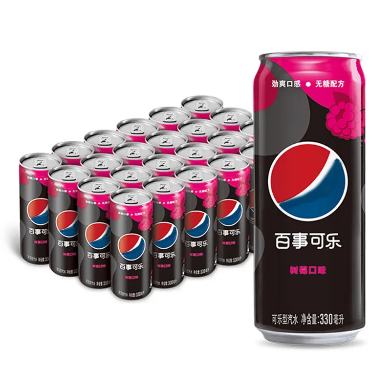 Factory Wholesale 330ML Strawberry Carbonated Soft Drinks Popular Exotic Snacks in Cans Soft Drink Peps at Competitive Prices