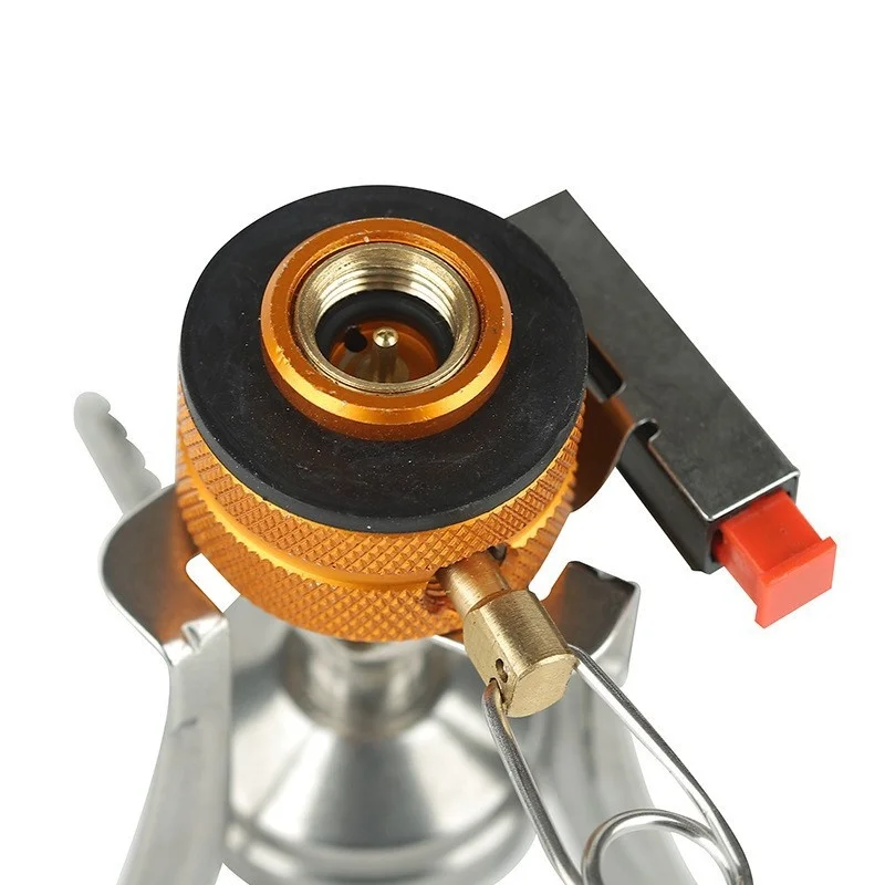 Outdoor Camping Gas Stove Portable Manual Cookware for Picnics and Casual Cooking Windproof with Butane Fuel