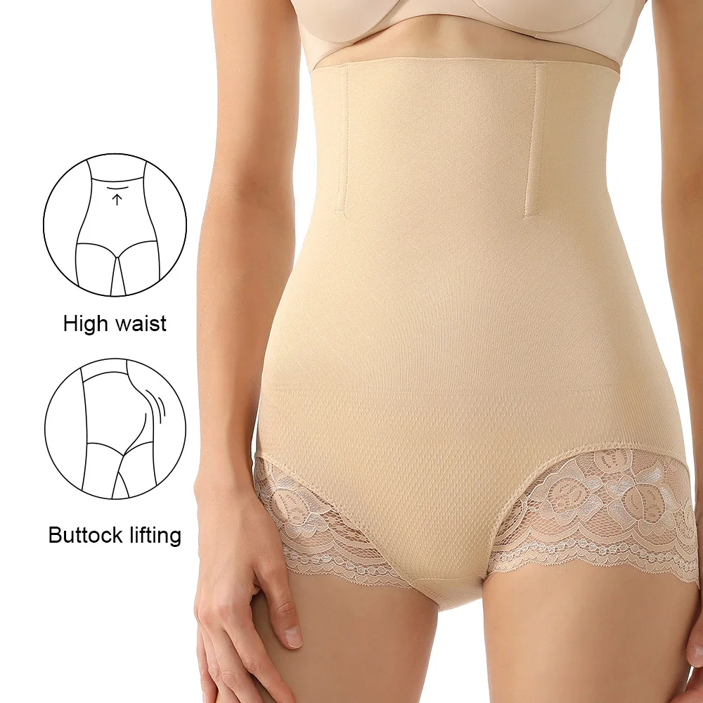 Hygieia High Waist Plus Size Silicone Strip Tummy Control Shapewear Underwear Tummy Belly Control Panties Shaper