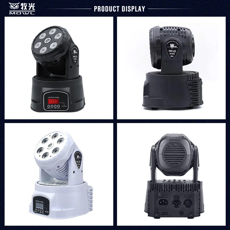 Stage DMX Lighting 7x10w RGBW 4in1 Laser LED Wash Moving Head Light