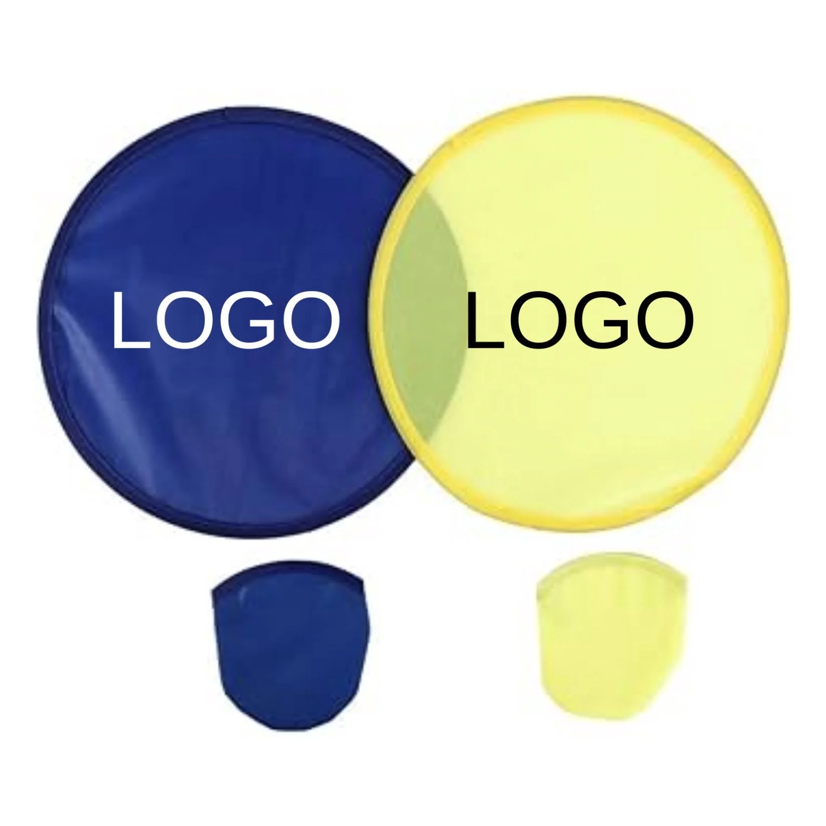 Safe Soft Materials Flying Disc Fans Set Nylon Folding Hand Fan Foldable Outdoor Flying Disc