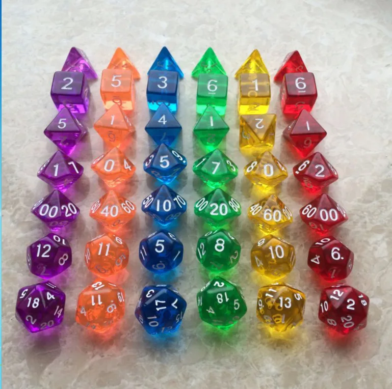  Настольная настольная игра DND D4 D6 D8 D10 D12 D20 7 шт. набор многогранных игральных