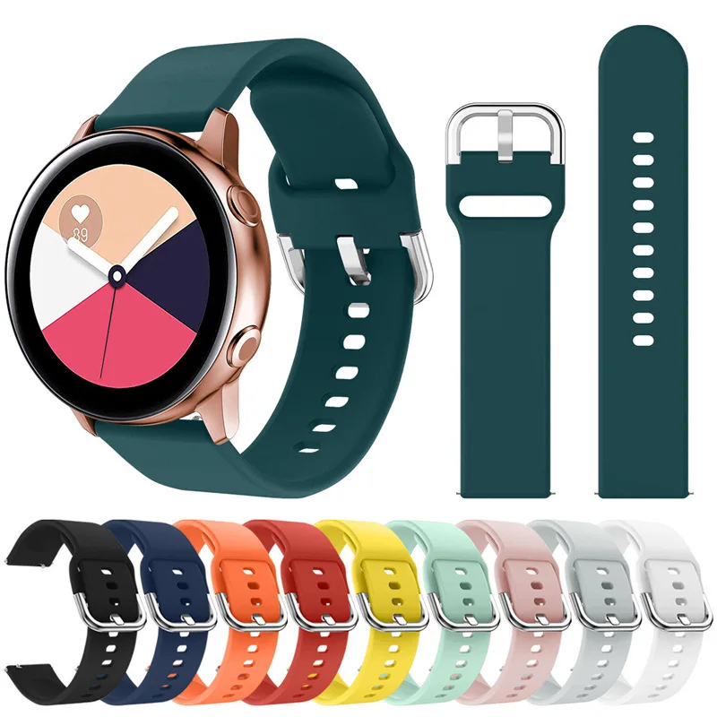 20 мм ремешок для часов Samsung Galaxy Watch 4 Классический силиконовый спортивный браслет