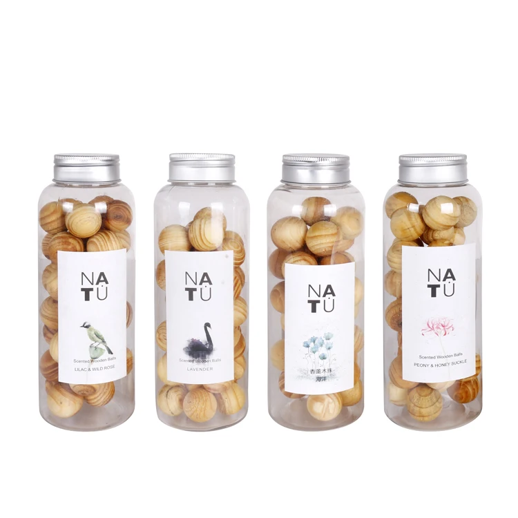 hot sale lavender air freshener scented gel wooden balls beads