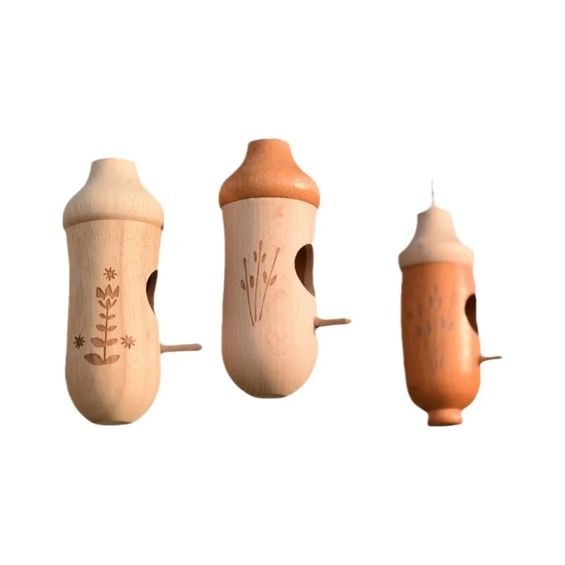2024 New Courtyard Wooden Hummingbird House DIY Hanger Outdoor Garden Feed Nest Room Warm Bird Cage