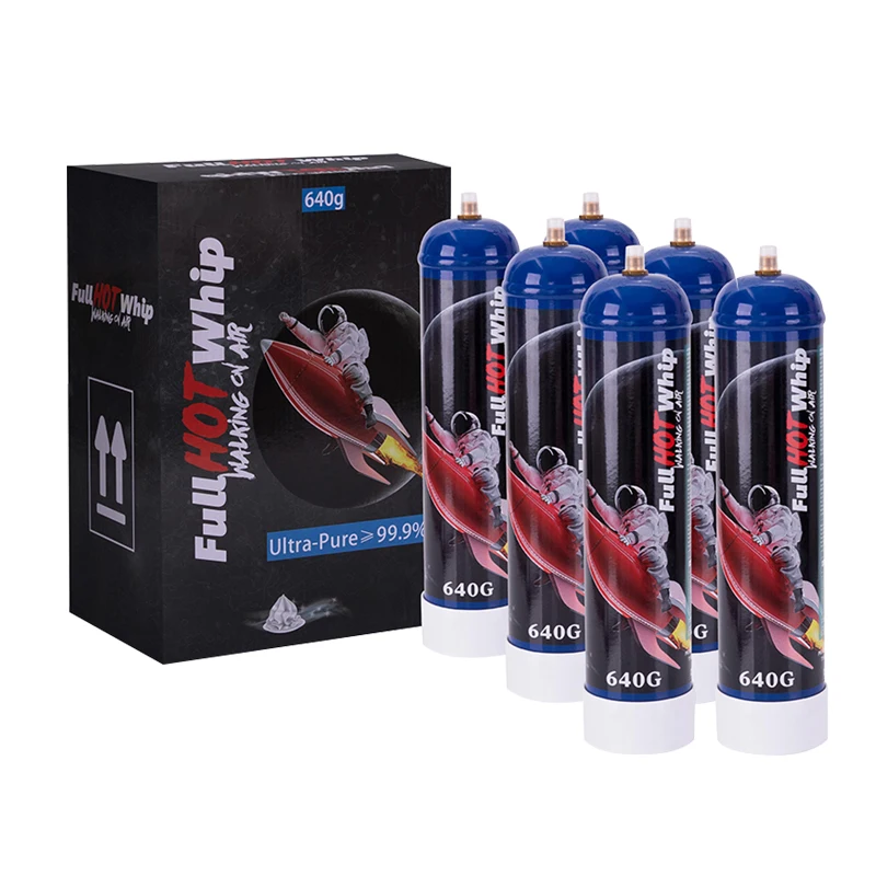 Американский склад, производитель, цилиндр, фабричные десертные инструменты, небольшие алюминиевые 640 г, зарядное устройство для взбитых сливок