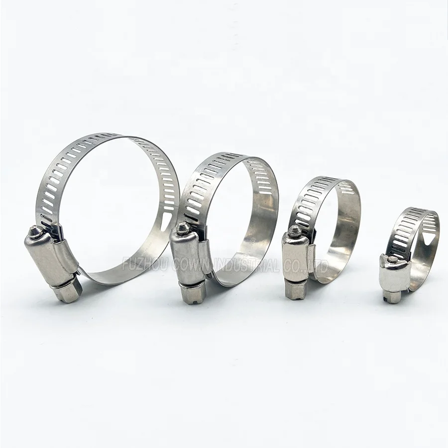 High torque hose clip American Type Stainless Steel Perforated Hose Clamp