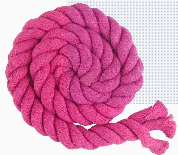 Outdoor Wear Resistant Soft Rope 3 Strand Twisted Cotton Rope for Crafts Sports Tug of War Hammock Home