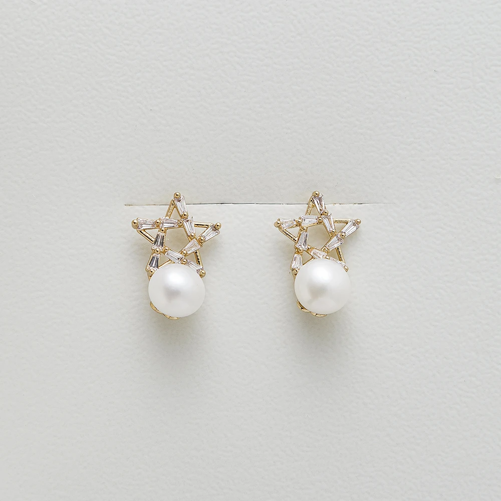 Wholesale Earrings In Bulk Jewelry Freshwater Pearl Earrings Set For Woman Ladies Fancy Fashion Stud Earrings