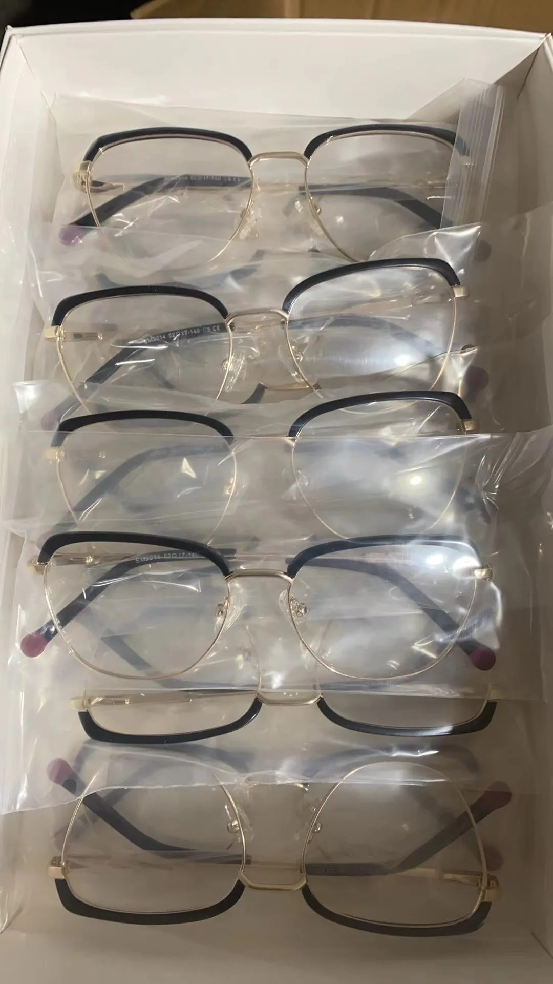Cat Eye High Quality Metal Eyeglasses Semi-rimless Acetate Optical Frames for Women