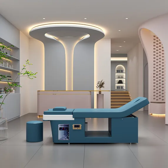 Professional  Hair Spa Wash Bed With 90L Water Storage Tank Thai Massage Shampoo Bed