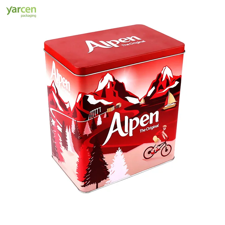 High Quality Custom Printing Oatmeal Dried Fruit Breakfast Cereal Packaging Tin Box