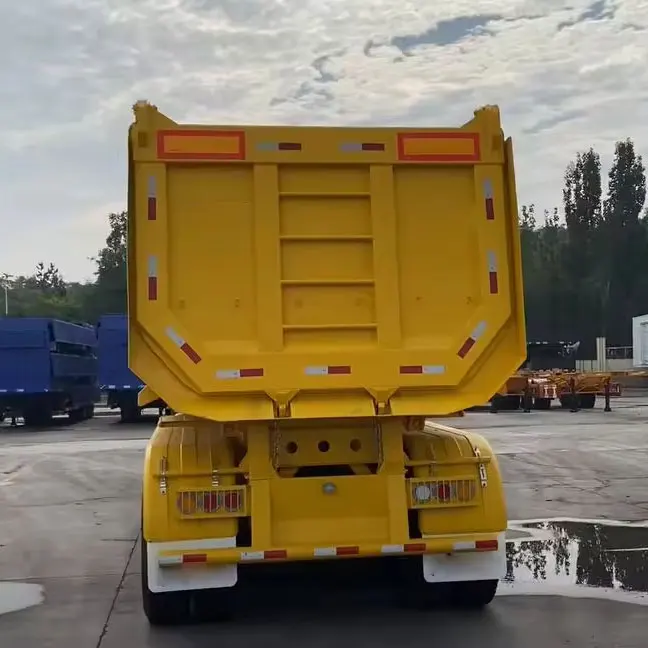 Hot Sale High Quality Heavy Duty U-Shape 3 4 6 Axles End Hydraulic Tipper Truck Dump Cargo Semi Trailer Trucks