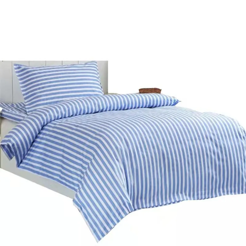 Wholesale White Single Bed Sheets And Pillowcases Hospital Medical Hotel Fitted 100% Cotton Fabric 3 Piece Bedding Set Bed Sheet