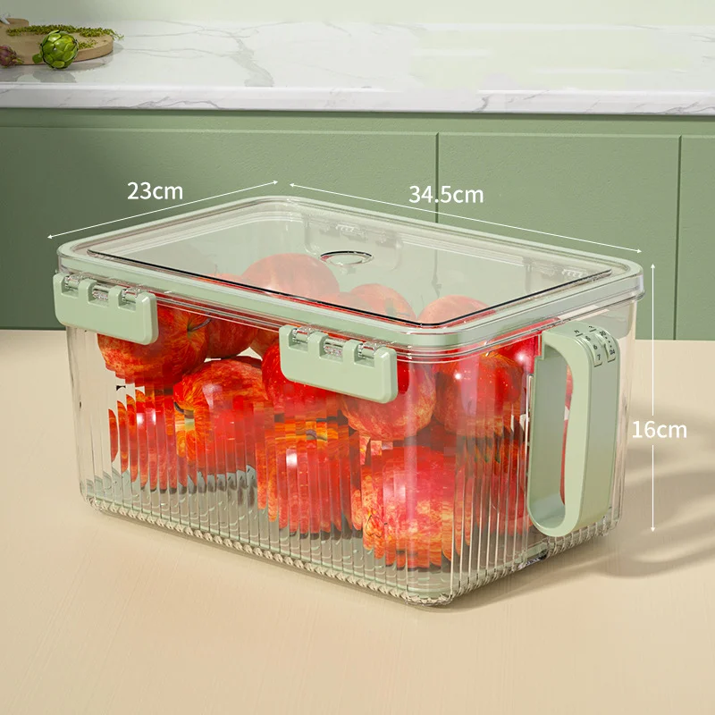 OWNSWING Food Storage Containers For Refrigerator Fruits Storage Container Fresh Produce Saver Containers With lid And Handle