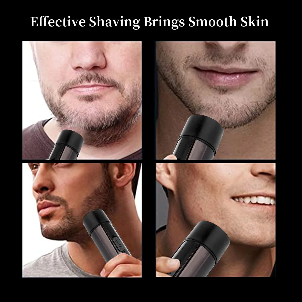PRITECH Electric USB Rechargeable Men Body Battery Operated Mini Portable Men Beard Shavers