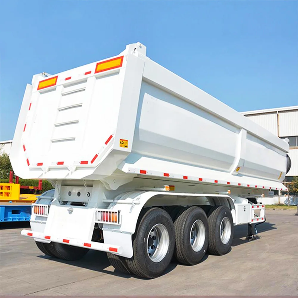 40 Ton 50 Ton 3 axles 4 axles Side Tipper Rear Dumper Semi Trailers Hydraulic Rear End Dump Trailer