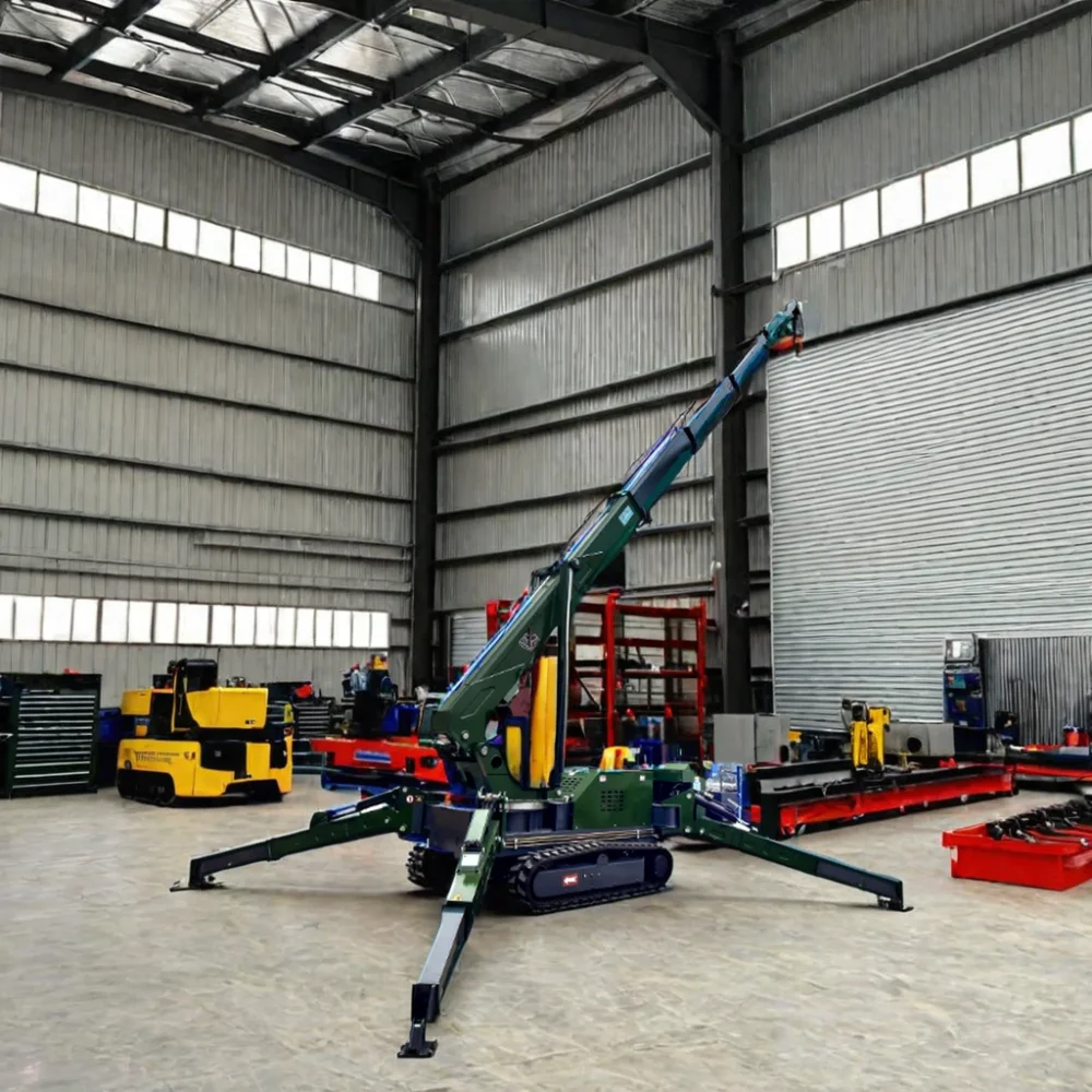 Flexible  Wireless Remote Control  1T 3T 5T Electric Diesel Hydraulic Spider Crane
